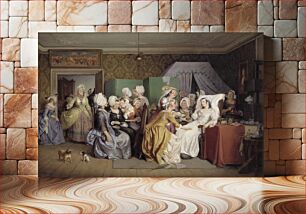 Πίνακας, Motif from Ludvig Holberg: The maternity ward by Wilhelm Marstrand