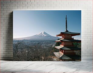 Πίνακας, Mount Fuji and Pagoda Όρος Φούτζι και Παγόδα