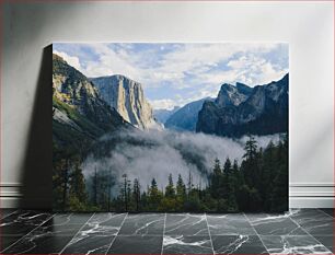 Πίνακας, Mountain and Forest Landscape with Mist Ορεινό και δασικό τοπίο με ομίχλη