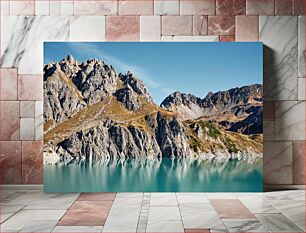 Πίνακας, Mountain and Lake Scenery Τοπίο βουνού και λίμνης