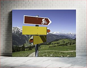 Πίνακας, Mountain Biking Trail Sign Πινακίδα μονοπατιού βουνού