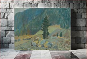 Πίνακας, Mountain brook between boulders by Zolo Palugyay