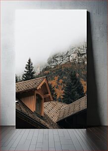 Πίνακας, Mountain Cabin in Misty Forest Καμπίνα βουνού στο Misty Forest