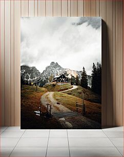 Πίνακας, Mountain Cabin in Scenic Landscape Καμπίνα βουνού σε γραφικό τοπίο