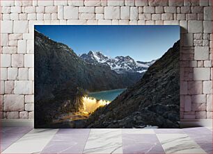 Πίνακας, Mountain Dam at Dawn Ορεινό Φράγμα την Αυγή