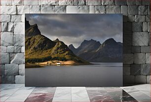 Πίνακας, Mountain Lakeside at Dusk Παραλίμνια βουνού στο σούρουπο