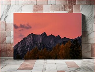 Πίνακας, Mountain Landscape at Sunset Ορεινό τοπίο στο ηλιοβασίλεμα
