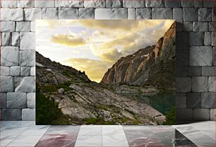 Πίνακας, Mountain Landscape at Sunset Ορεινό τοπίο στο ηλιοβασίλεμα