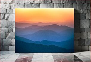 Πίνακας, Mountain Landscape at Sunset Ορεινό τοπίο στο ηλιοβασίλεμα