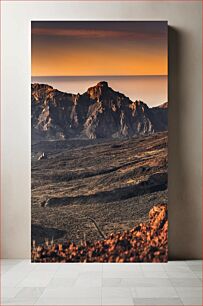 Πίνακας, Mountain Landscape at Sunset Ορεινό τοπίο στο ηλιοβασίλεμα