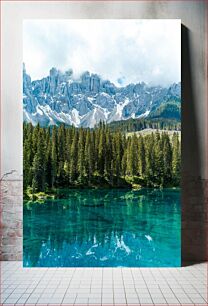 Πίνακας, Mountain Landscape by the Lake Ορεινό τοπίο δίπλα στη λίμνη