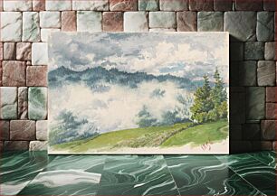 Πίνακας, Mountain landscape in mist by Friedrich Carl von Scheidlin