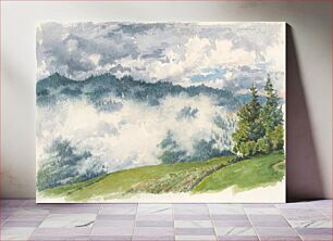 Πίνακας, Mountain landscape in mist by Friedrich von Scheidlin