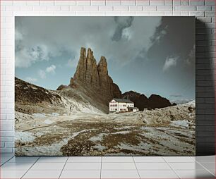 Πίνακας, Mountain Landscape with a Lodge Ορεινό τοπίο με καταφύγιο