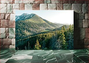 Πίνακας, Mountain Landscape with Dense Forest Ορεινό τοπίο με πυκνό δάσος