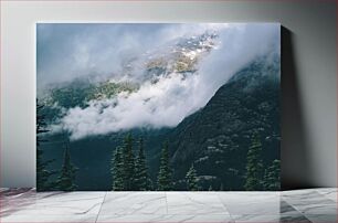 Πίνακας, Mountain Landscape with Misty Forest Ορεινό τοπίο με ομιχλώδες δάσος