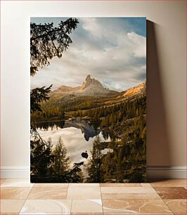 Πίνακας, Mountain Landscape with Reflection Ορεινό τοπίο με αντανάκλαση