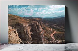 Πίνακας, Mountain Landscape with Rugged Terrain Ορεινό τοπίο με τραχύ έδαφος