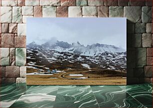 Πίνακας, Mountain Landscape with Snow Ορεινό τοπίο με χιόνι