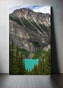 Πίνακας, Mountain Landscape with Turquoise Lake Ορεινό τοπίο με τιρκουάζ λίμνη