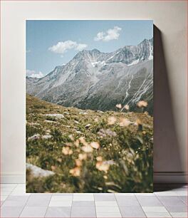 Πίνακας, Mountain Landscape with Wildflowers Ορεινό τοπίο με αγριολούλουδα