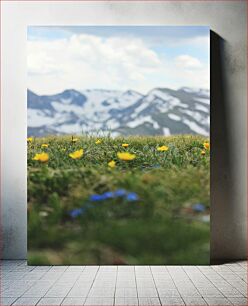 Πίνακας, Mountain Meadow with Wildflowers Ορεινό Λιβάδι με αγριολούλουδα