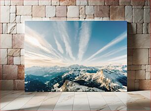 Πίνακας, Mountain Panorama with Dramatic Sky Πανόραμα βουνού με δραματικό ουρανό