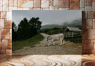Πίνακας, Mountain Path with Cow Ορεινό μονοπάτι με αγελάδα