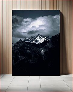 Πίνακας, Mountain Peak in Black and White Βουνοκορφή σε ασπρόμαυρο