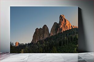 Πίνακας, Mountain Peaks at Sunset Βουνοκορφές στο ηλιοβασίλεμα