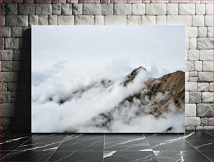 Πίνακας, Mountain Peaks in the Clouds Βουνοκορφές στα Σύννεφα