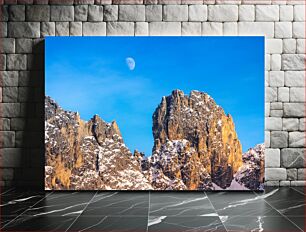 Πίνακας, Mountain Peaks under Moonlit Sky Κορυφές βουνών κάτω από το φεγγαρόφωτο ουρανό