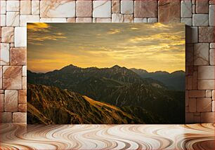Πίνακας, Mountain Range at Sunset Οροσειρά στο ηλιοβασίλεμα