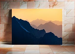 Πίνακας, Mountain Range at Sunset Οροσειρά στο ηλιοβασίλεμα