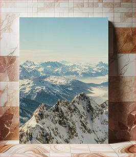 Πίνακας, Mountain Range in Winter Οροσειρά τον Χειμώνα