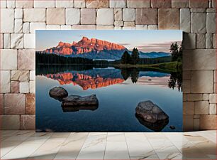 Πίνακας, Mountain Reflection at Sunset Αντανάκλαση βουνού στο ηλιοβασίλεμα