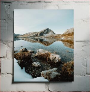 Πίνακας, Mountain Reflection on a Calm Lake Αντανάκλαση βουνού σε μια ήρεμη λίμνη