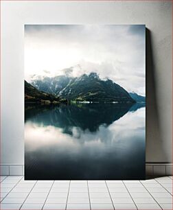 Πίνακας, Mountain Reflection on Calm Lake Αντανάκλαση βουνού στην ήρεμη λίμνη