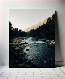 Πίνακας, Mountain River Landscape Τοπίο Ορεινών Ποταμών