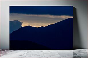 Πίνακας, Mountain Silhouette at Dusk Mountain Silhouette στο σούρουπο