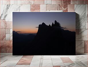 Πίνακας, Mountain Silhouette at Sunset Mountain Silhouette στο ηλιοβασίλεμα