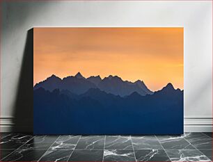 Πίνακας, Mountain Silhouette at Sunset Mountain Silhouette στο ηλιοβασίλεμα
