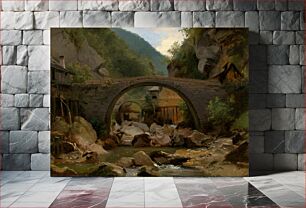 Πίνακας, Mountain Stream in the Auvergne (1830) by Théodore Rousseau