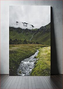 Πίνακας, Mountain Stream on a Cloudy Day Ορεινό ρεύμα σε μια συννεφιασμένη μέρα
