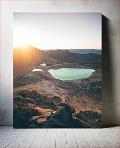 Πίνακας, Mountain Sunrise Over Lake Ανατολή του βουνού πάνω από τη λίμνη