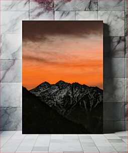 Πίνακας, Mountain Sunset Βουνό ηλιοβασίλεμα