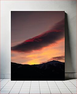 Πίνακας, Mountain Sunset Βουνό ηλιοβασίλεμα