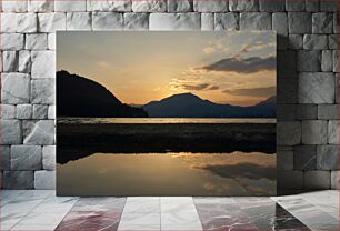 Πίνακας, Mountain Sunset Reflection Αντανάκλαση ηλιοβασιλέματος βουνού