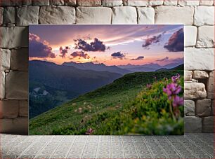 Πίνακας, Mountain Sunset View Θέα στο ηλιοβασίλεμα του βουνού