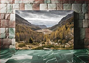 Πίνακας, Mountain Valley in Autumn Ορεινή κοιλάδα το φθινόπωρο